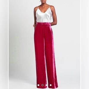 NWT DUNDAS Crushed Velvet Wide Leg Hamilton Trousers. Size Small (40)